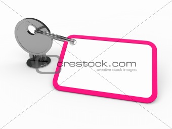 3d key attached pink