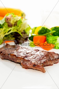 juicy BBQ grilled rib eye ,ribeye steak and vegetables