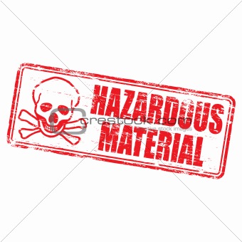 Hazardous Material rubber stamp