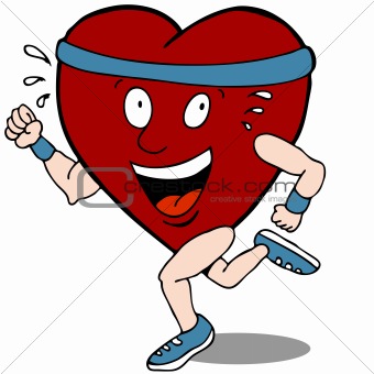 Heart Cartoon Character Runner