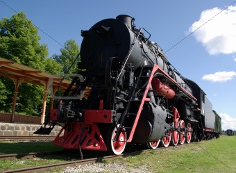 Haapsalu.A museum of steam locomotives.
