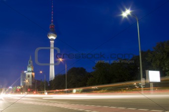 Alexanderplatz tv tower at night