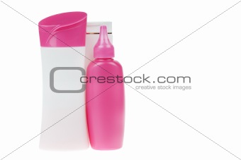 group of product packaging. isolated over white background 