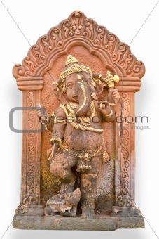 Old Hindu God Ganesh sculpture in Thailand temple