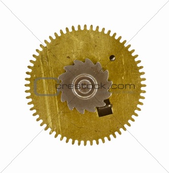 cogwheel on white background