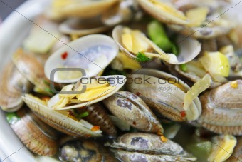 fired clams in chinese style