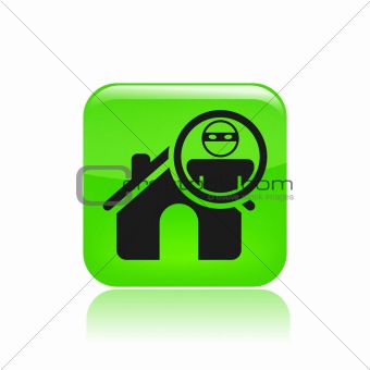 Vector illustration of thief apartments icon