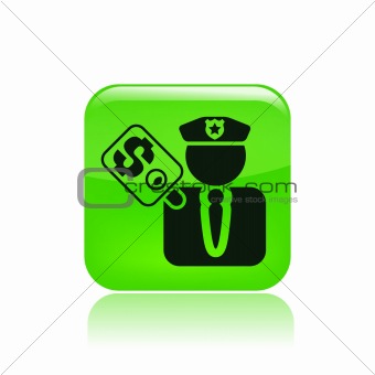Vector illustration of money and police concept