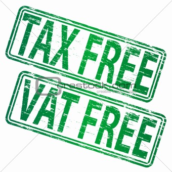 Tax Free and VAT  Free rubber stamps