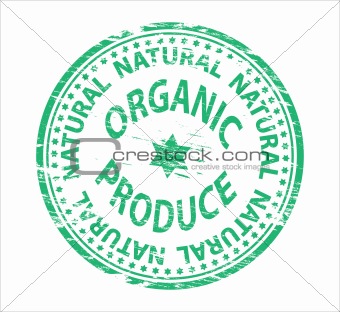 Organic Produce rubber stamp