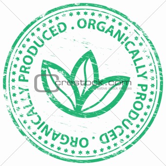 Organically Produced rubber stamp