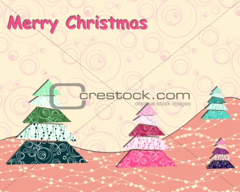 scrapbook Christmas vector card 