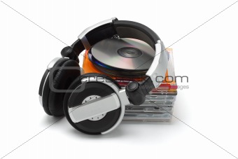 Stereo headphone and compact dics