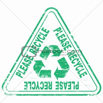 Please Recycle rubber stamp