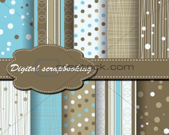 set of vector paper for scrapbook