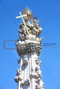Holy trinity column in Budapest, Hungary
