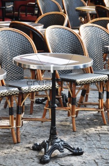 Parisian cafe terrace