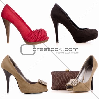 Four female high-heeled shoes