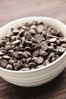 Bowl of chocolate chips