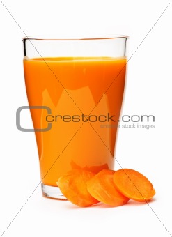 Carrot juice in glass