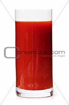 Tomato juice in glass