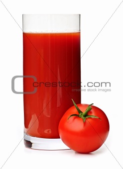 Tomato juice in glass