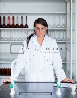 Portrait of a female scientist posing