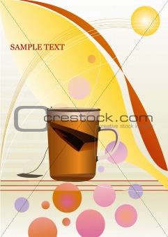 color background with tea