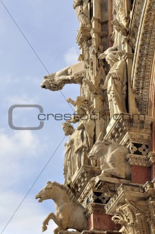 The living facade of Siena Cathedral