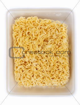 Dry noodles of the quick preparation