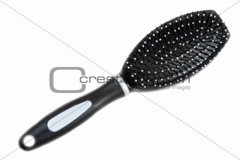 Black massage plastic comb