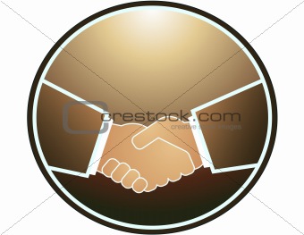 handshake in round and light