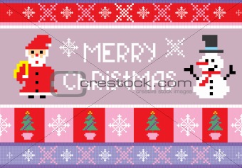 christmas embroidery seamless background