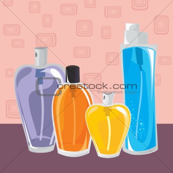 collection of different perfumes