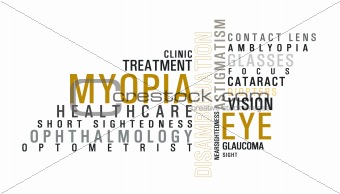 Eye disease word cloud