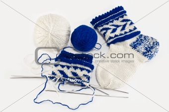 Knitting socks, hobby