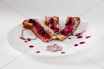 Cheesecake Slice with Soft Fruits