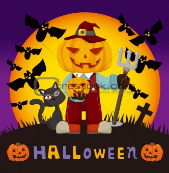 cartoon Halloween card