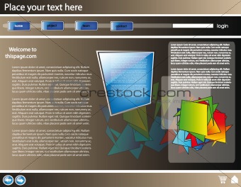 Web site 3d design template 19