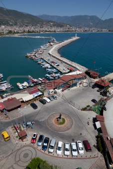 View at the Alanya harbor
