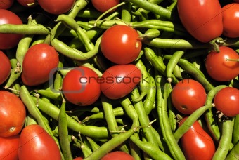 Green beans and tomatoes