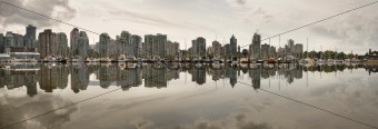 Vancouver BC Waterfront Skyline from Stanley Park