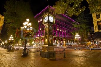 Historic Steam Clock in Gastown Vancouver BC