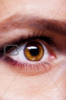 Girl's eye closeup