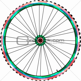 Bicycle wheels isolated on white background. vector