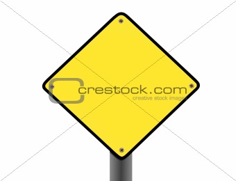 blank yellow signboard