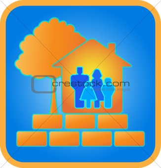 home, family, brick and wood