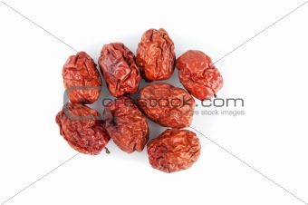 Dried jujube fruits/Chinese dates, which naturally turn red upon