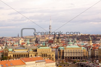 Old Prague city view