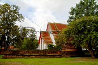 King Palace Wat mongkolpraphitara in Ayutthaya, Thailand